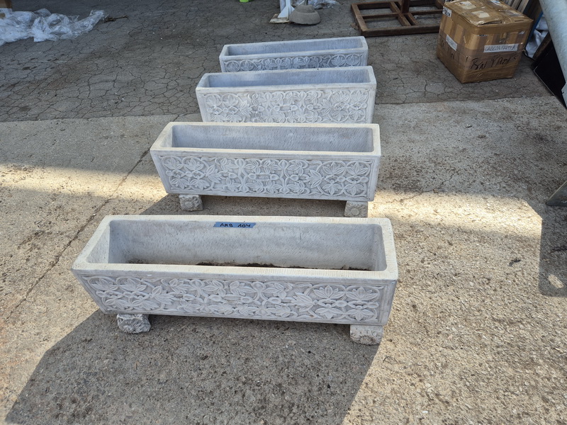 jardinera macetero piedra 34x100x25 4u